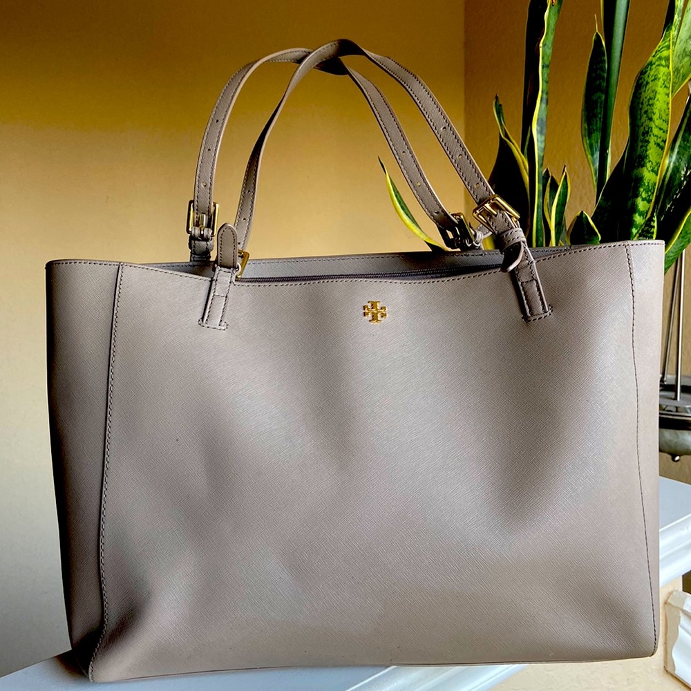 Tory Burch Robinson Calf Leather Tote Bag